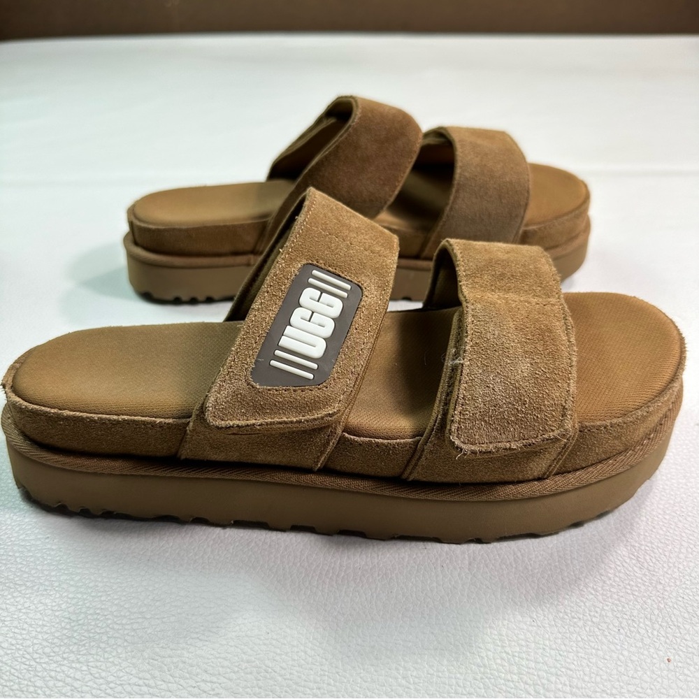 UGG Greer Suede Slip On Platform Sandals - Picture 4 of 7
